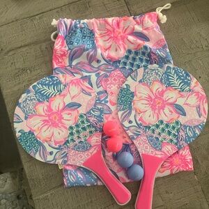 Lilly Pulitzer paddles and balls set